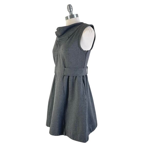 Marc by Marc Jacobs Cowl Neck Ponte Knit Belted Midi Dress Night Gray Melange - Picture 3 of 11